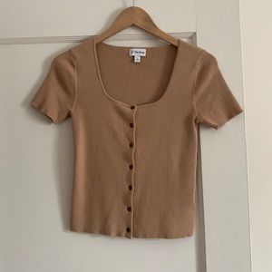 Button up short sleeve top